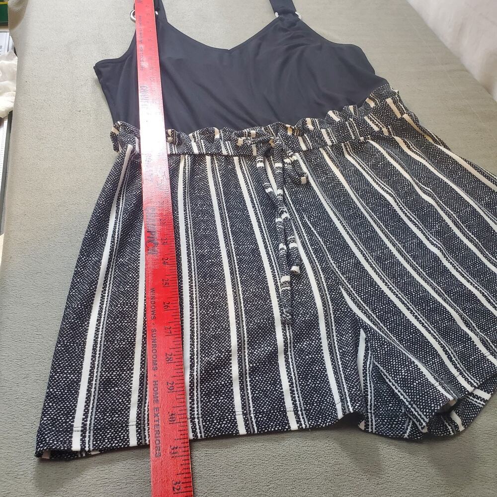 No Boundaries Shorts Women's Large 11-13 Black & White Easy Pull-Up Silver Rings - Picture 5 of 12